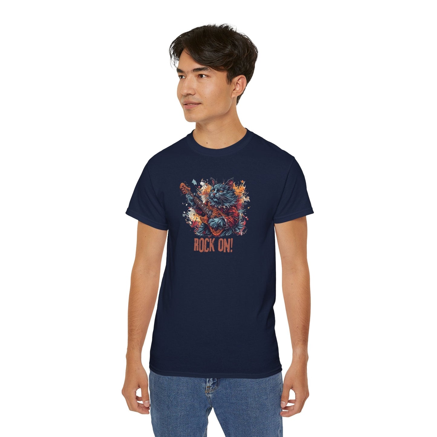 Rock On Cat Unisex Music Tee