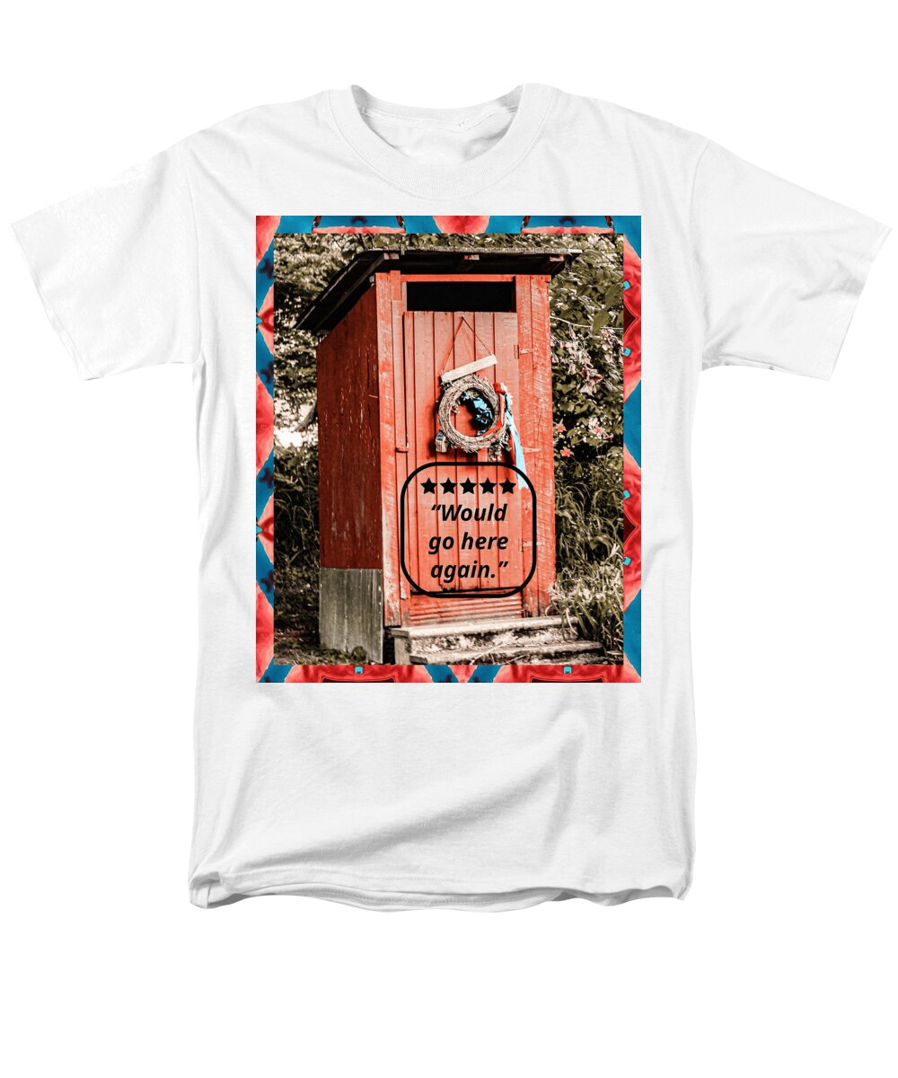 5-star Rated Rustic Outhouse with Review - Men's T-Shirt