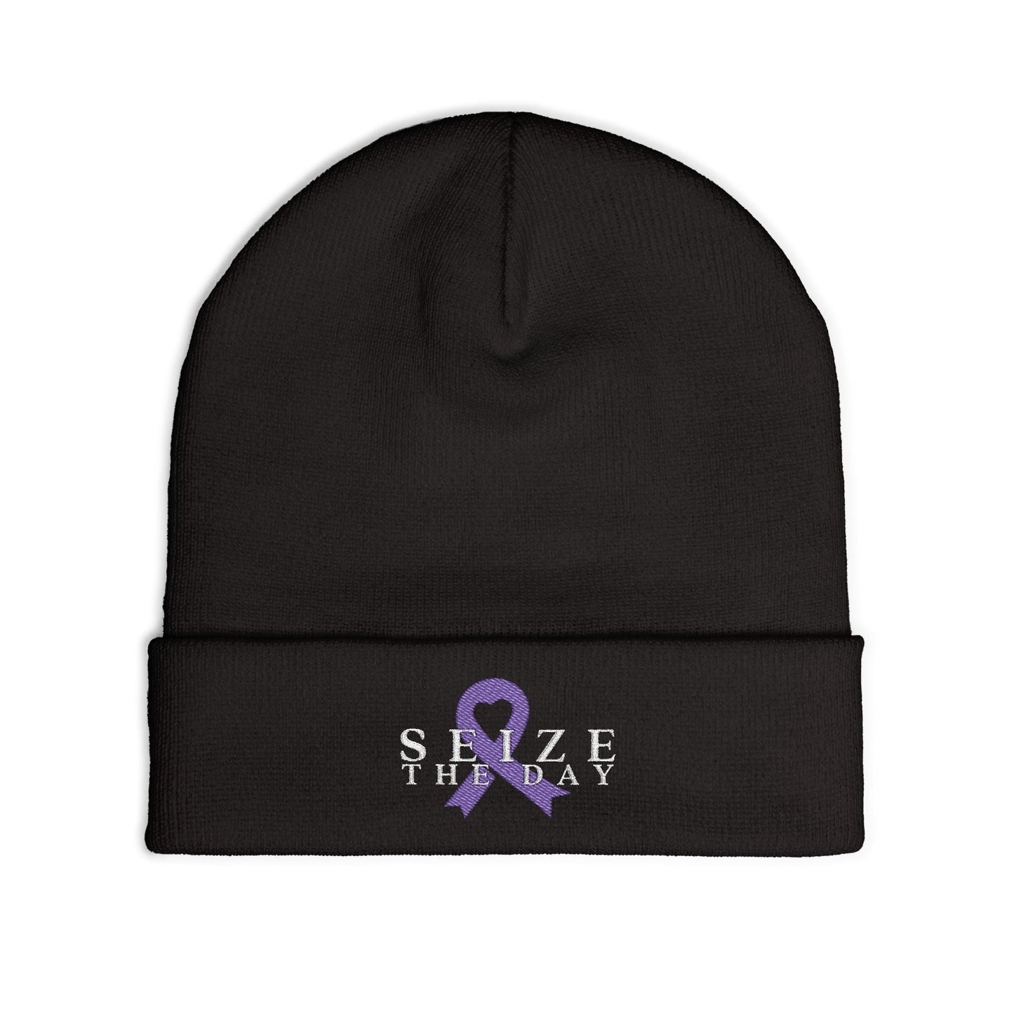 Seize the Day Embroidered Knit Beanie