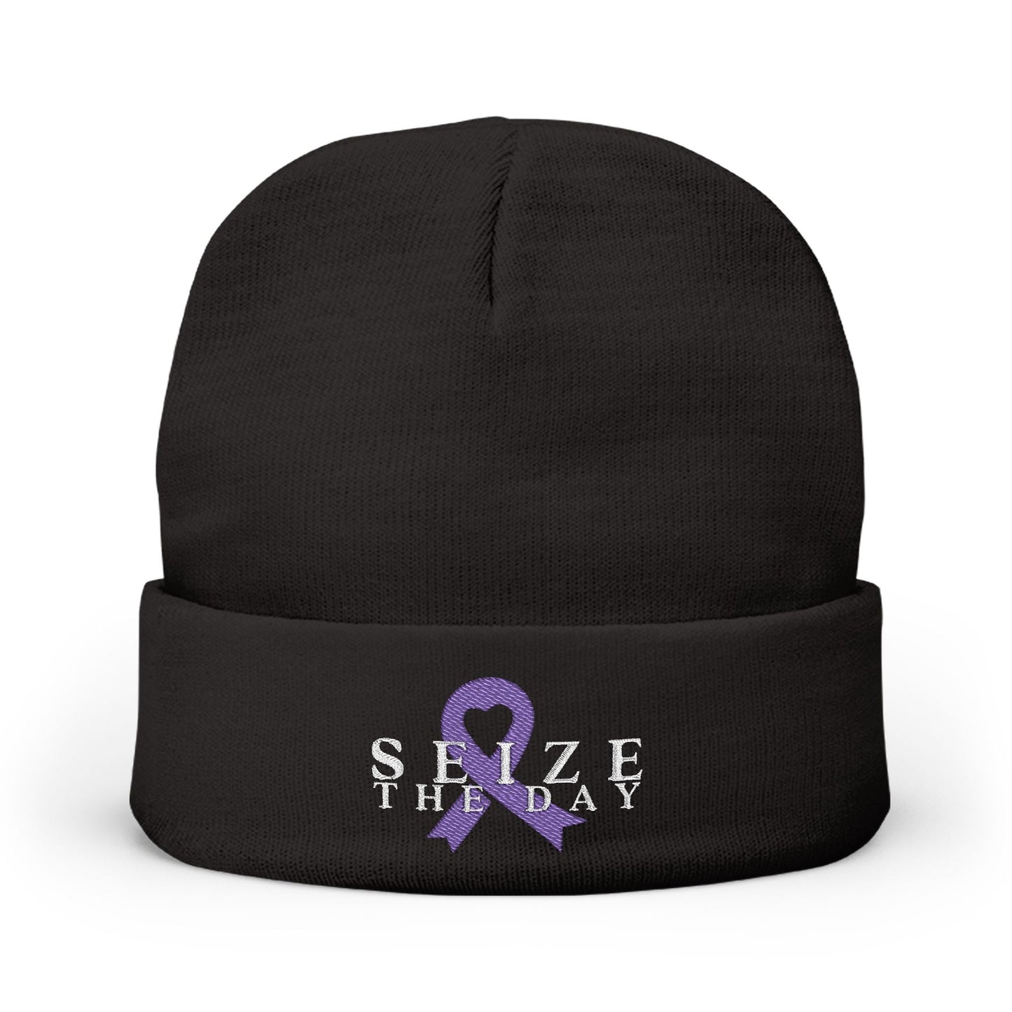 Seize the Day Embroidered Knit Beanie