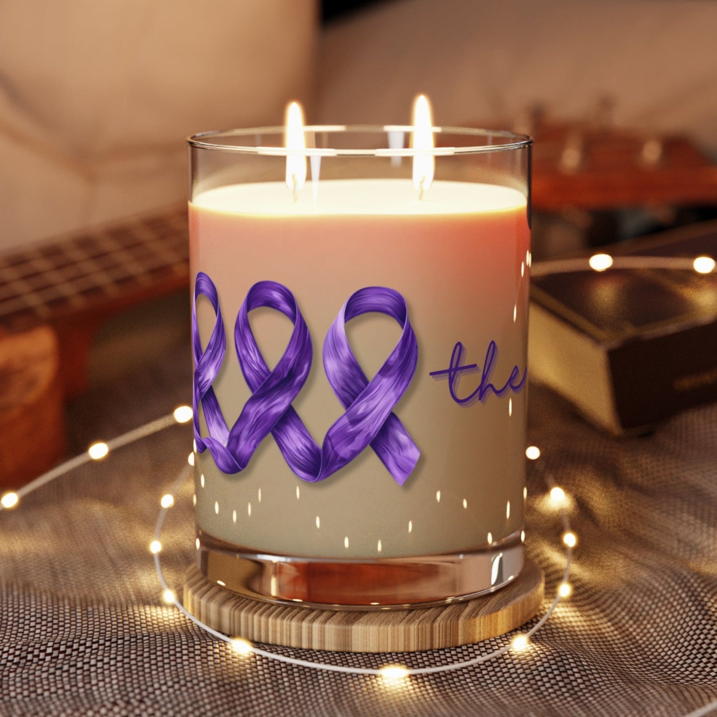 Seize the Day Purple Ribbon Scented Candle | Epilepsy Awareness Candle