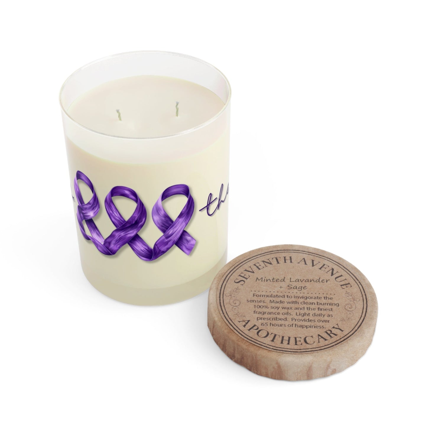Seize the Day Purple Ribbon Scented Candle | Epilepsy Awareness Candle