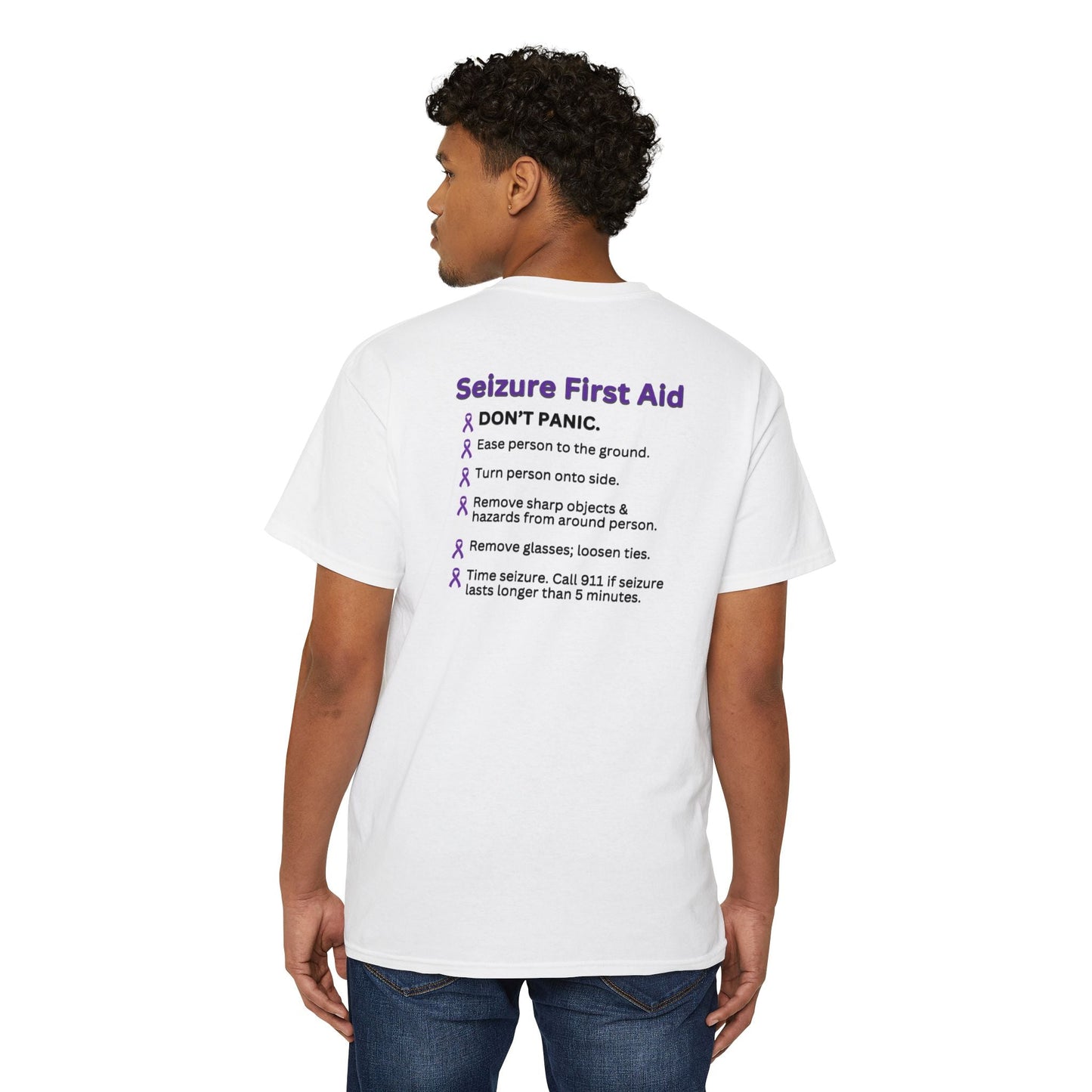 Seizure First Aid Unisex Heavy Cotton Pocket Tee