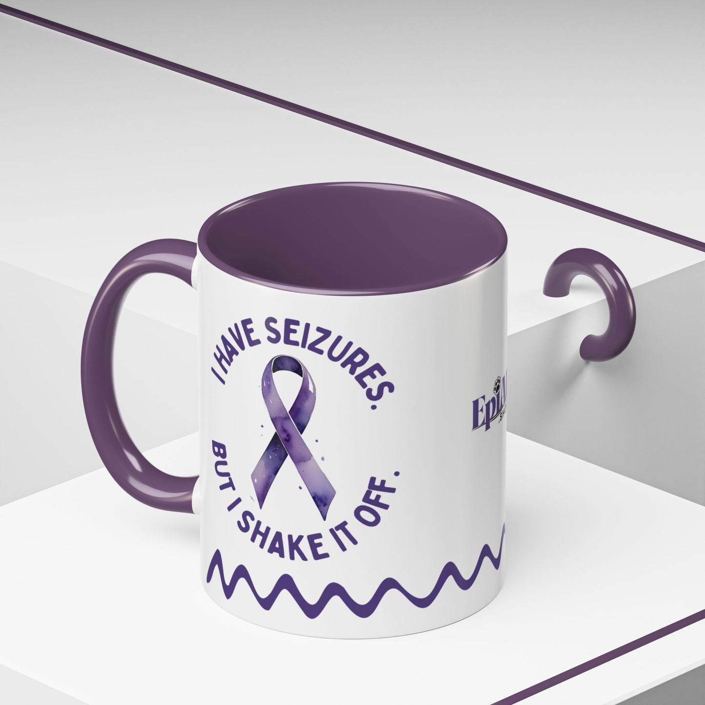 Shake It Off Coffee Cup for Epilepsy Awareness