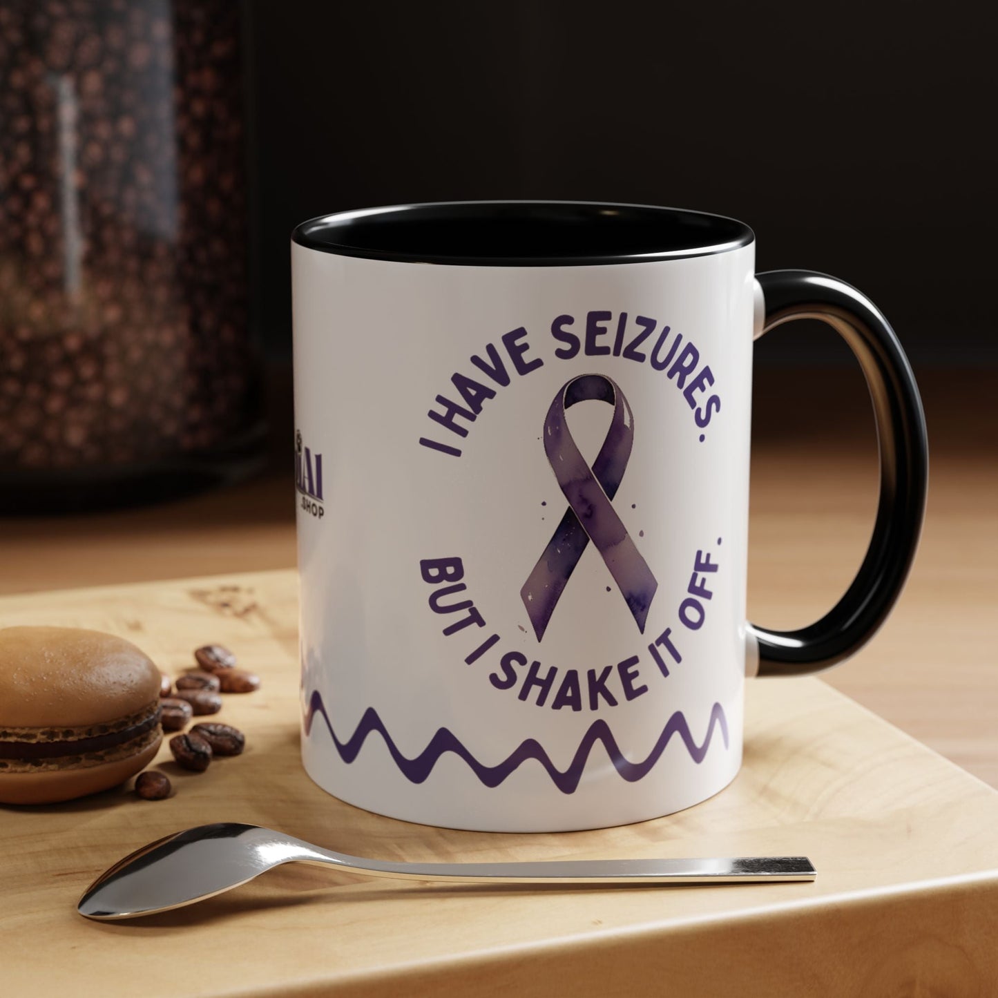 Shake It Off Coffee Cup for Epilepsy Awareness