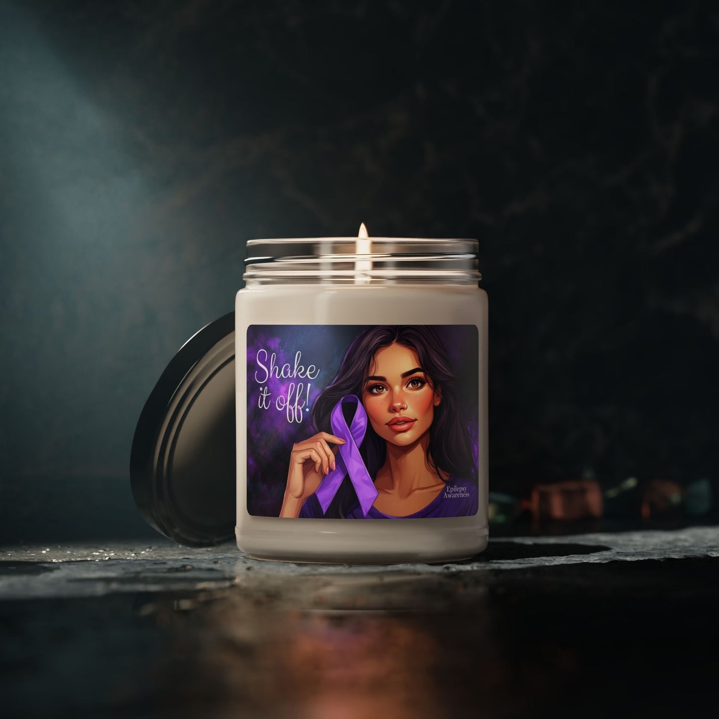 Shake it Off Epilepsy Awareness Candle | Scented Soy Candle for Support and Decor