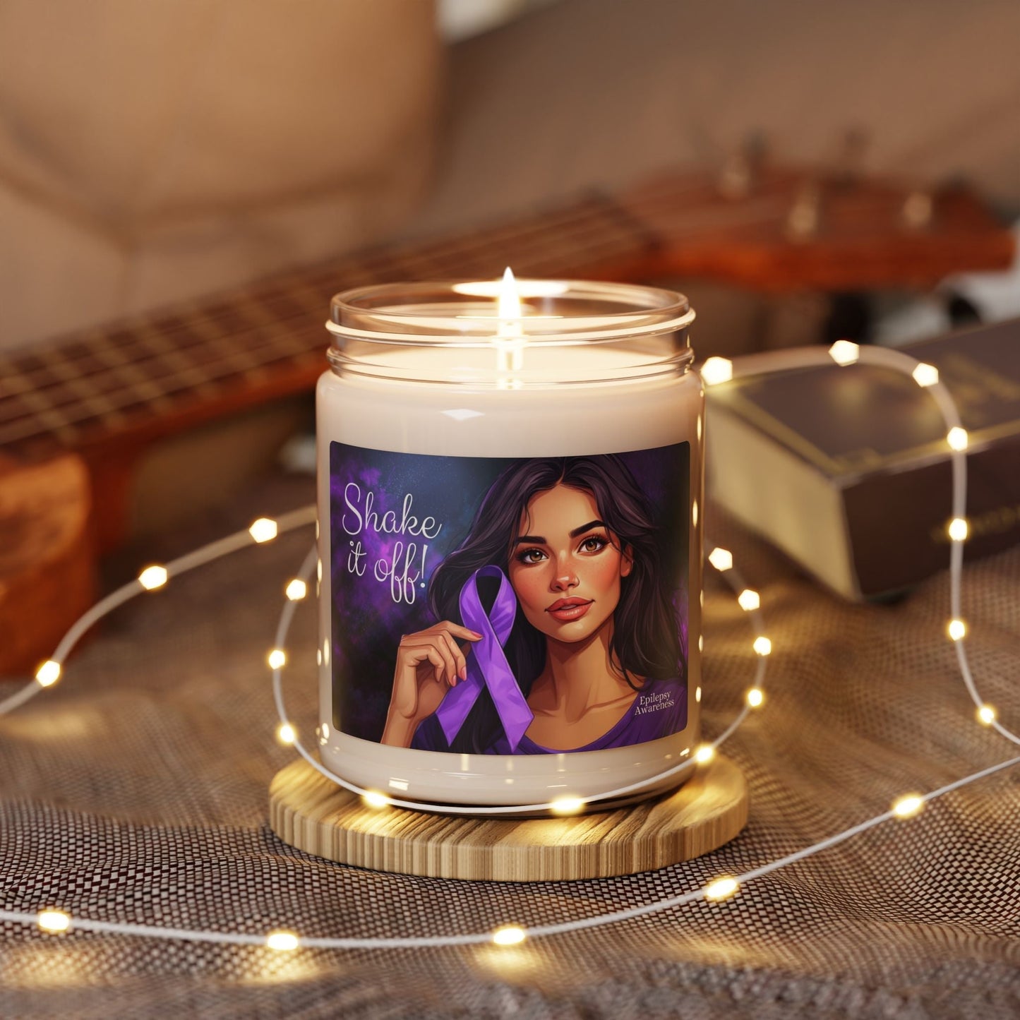 Shake it Off Epilepsy Awareness Candle | Scented Soy Candle for Support and Decor