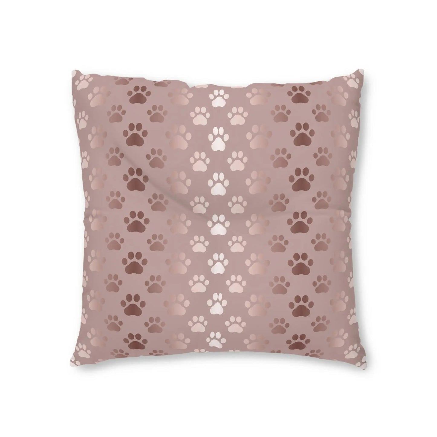 Shimmery Pet Paw Print Tufted Floor Pillow