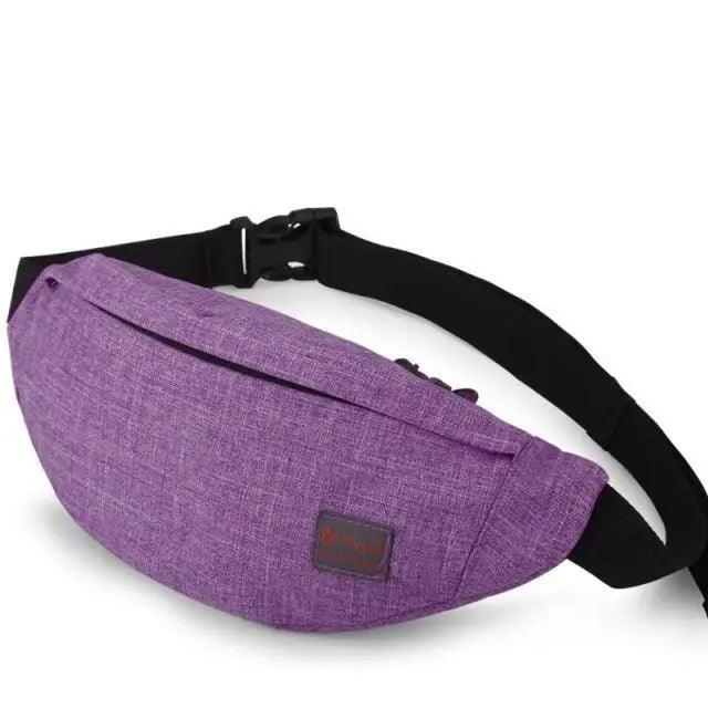 Simple Style Fanny Pack for Running Cycling Workout Men Women Waist Pouch Bag Black Classic  Women Belt Bag Pouch For Money Phone Black Bum Hip Bag