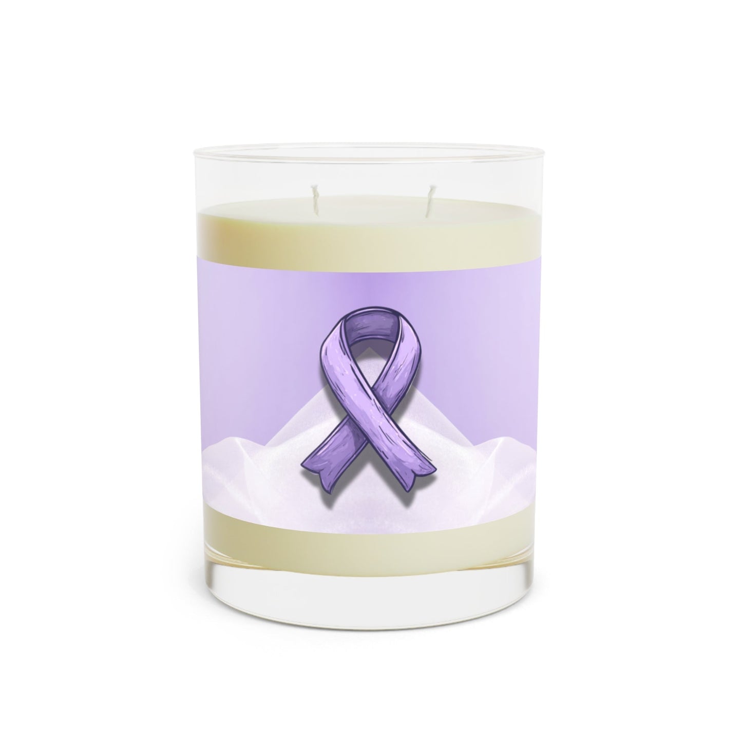 Sketchy Purple Ribbon Scented Candle