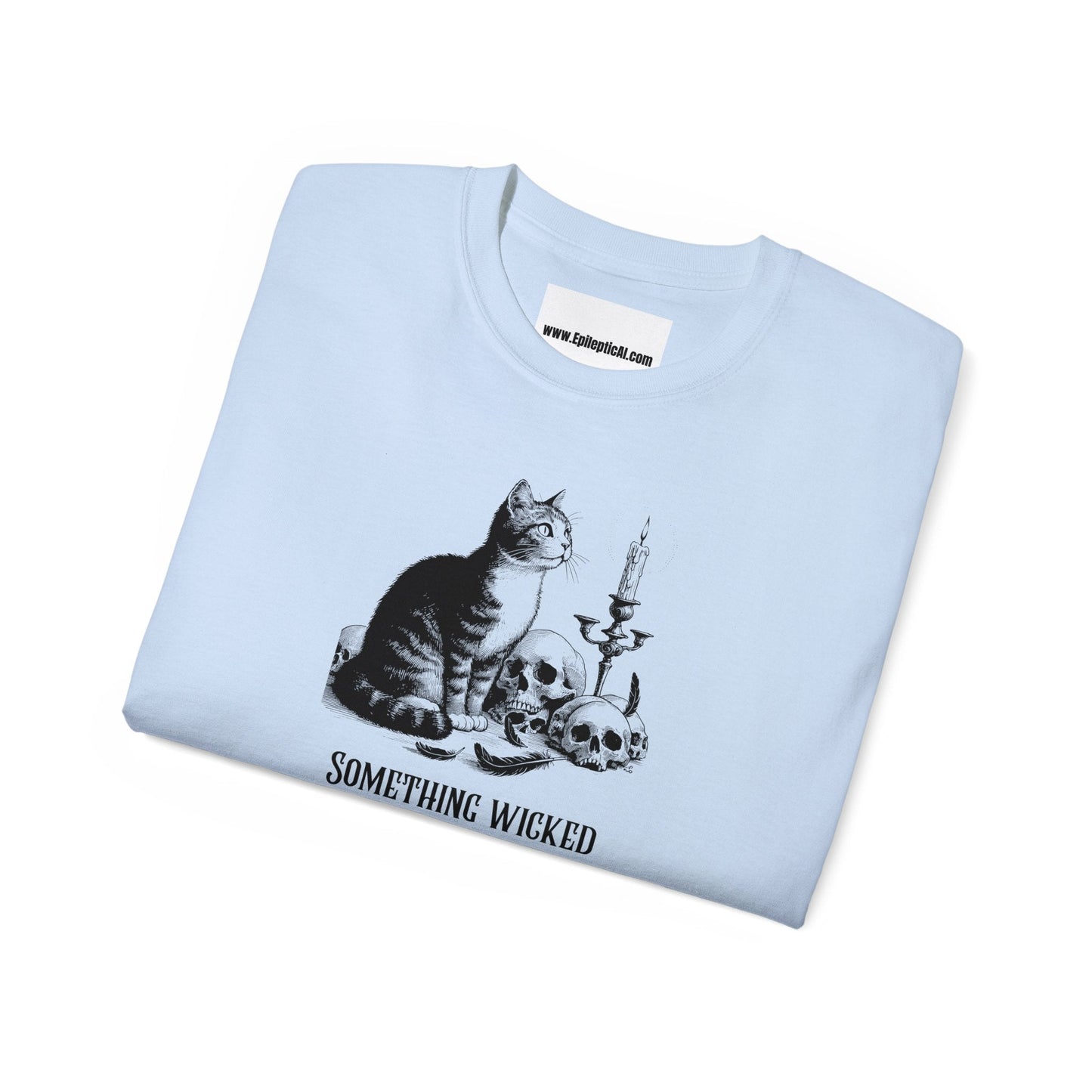 Something Wicked This Way Comes Cat Shirt – Gothic Cat Unisex Ultra Cotton Tee