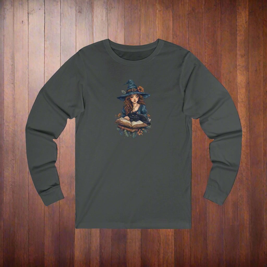 Spellbinding Cat Lady Witch Long-Sleeve Tee