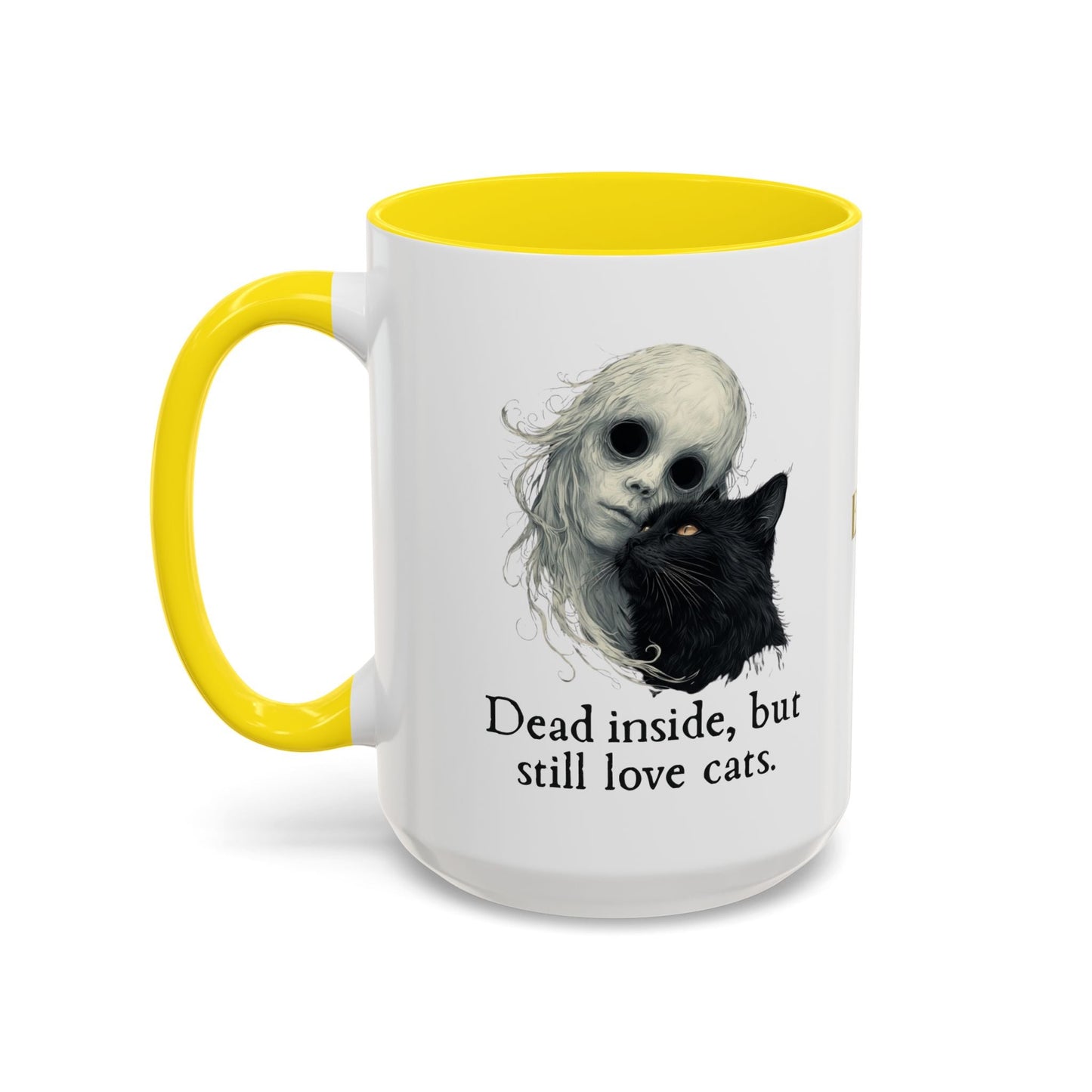 Spooky Dead Inside Cat Lover Mug for Cat Enthusiasts