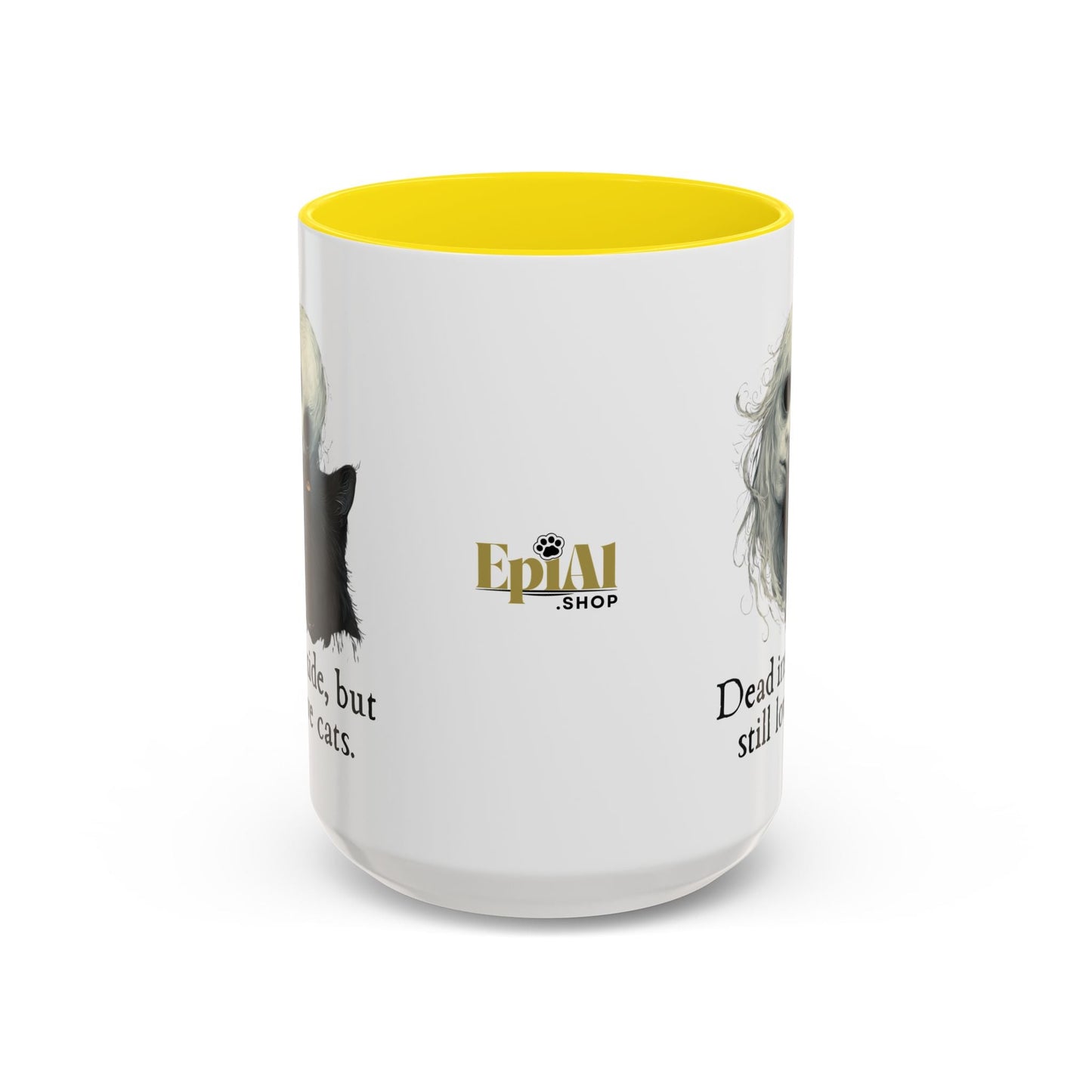 Spooky Dead Inside Cat Lover Mug for Cat Enthusiasts