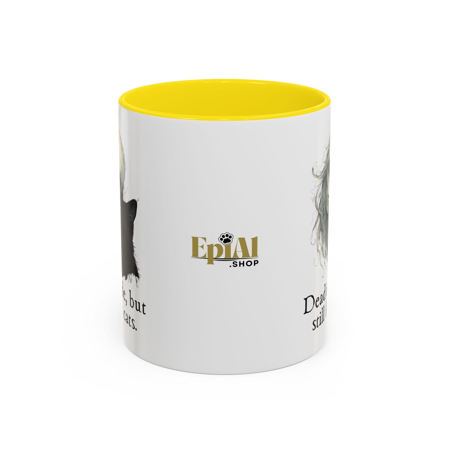 Spooky Dead Inside Cat Lover Mug for Cat Enthusiasts