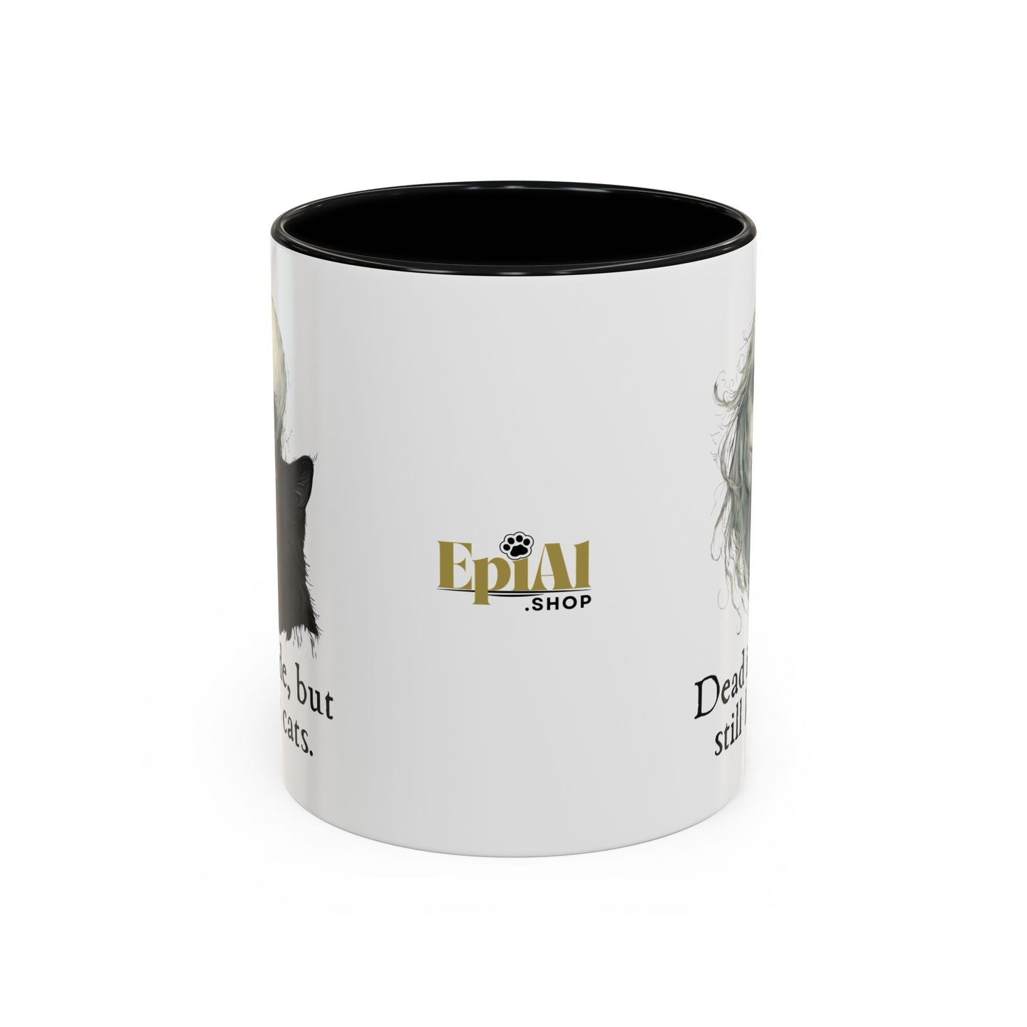 Spooky Dead Inside Cat Lover Mug for Cat Enthusiasts