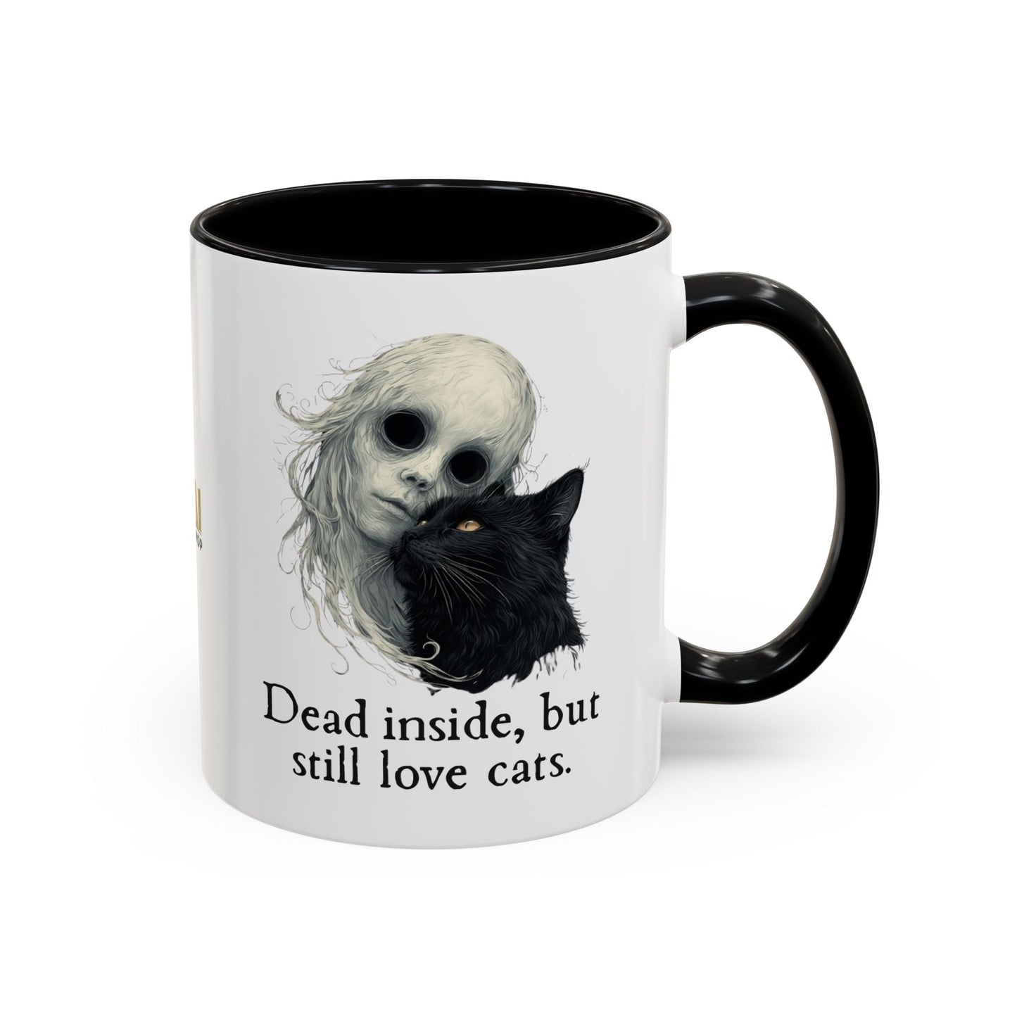 Spooky Dead Inside Cat Lover Mug for Cat Enthusiasts