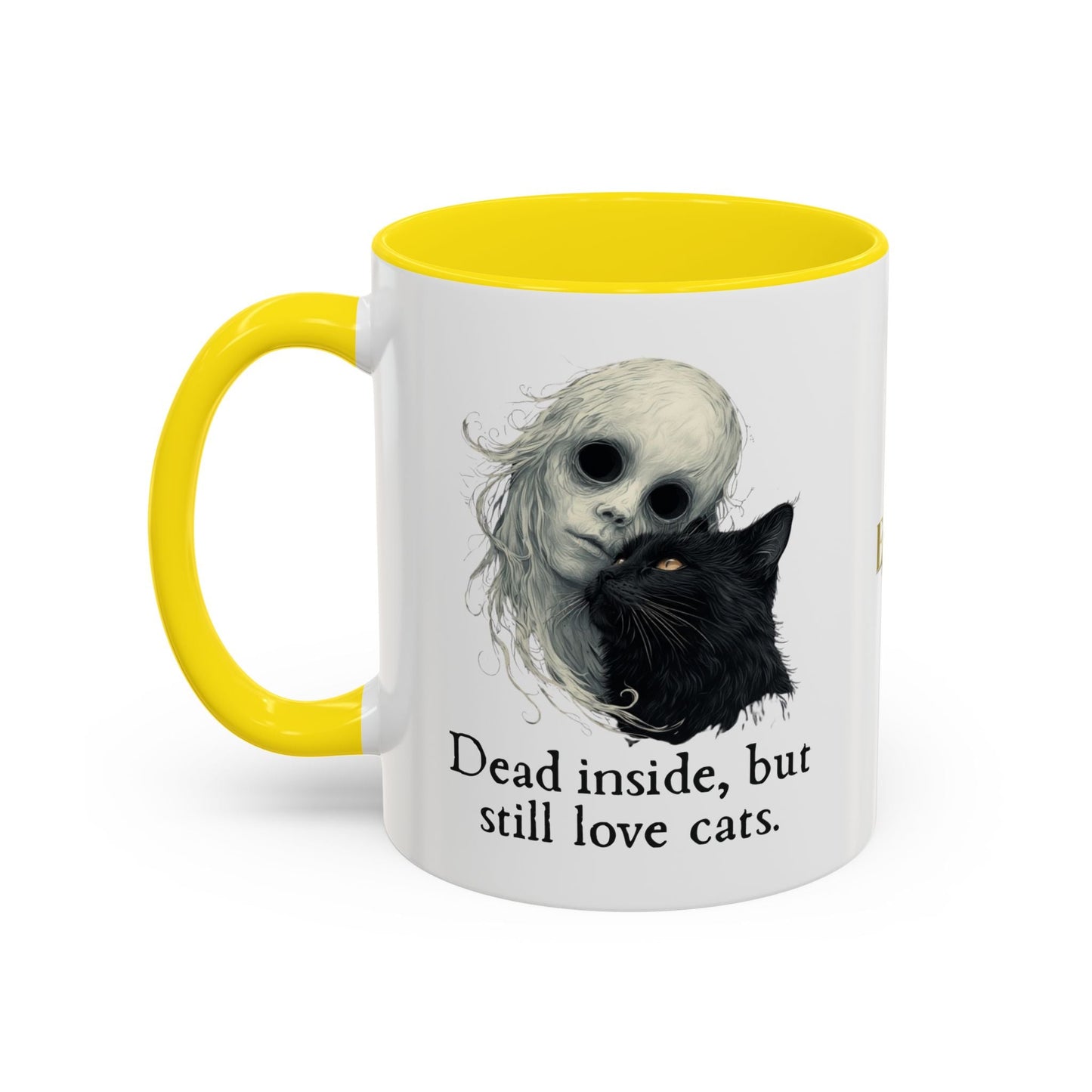 Spooky Dead Inside Cat Lover Mug for Cat Enthusiasts
