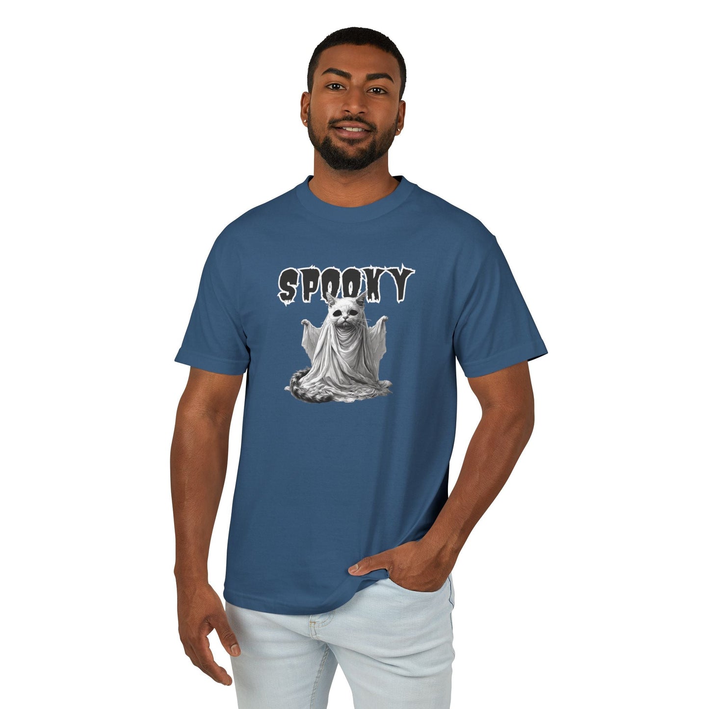 Spooky Ghost Kitty Halloween Unisex Tee