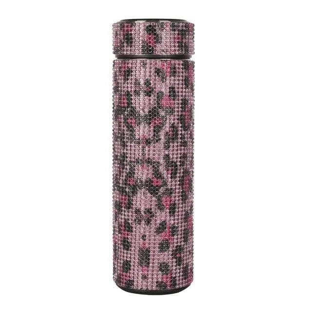 Sport Sterlling Creative Diamond Thermos Bottle Water Bottle Stainless Steel Smart Temperature Display Vacuum Flask Mug Gift for Men Women