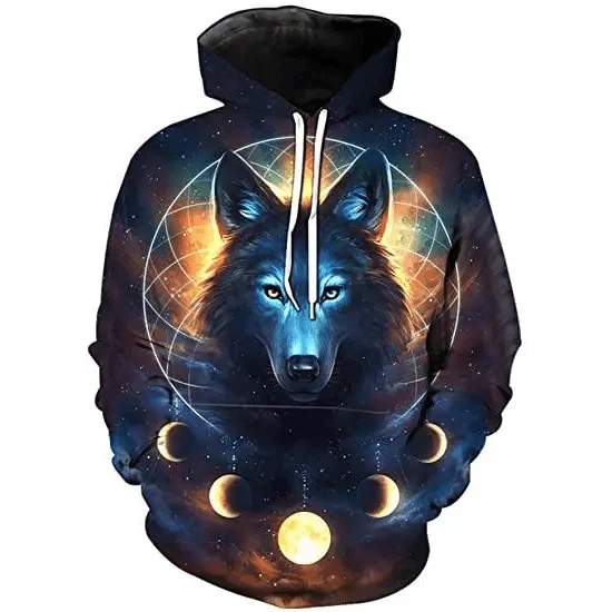 Spring And Summer 3D Digital Printing Fashion Men's And Women's Couple Sweatshirts Animal Pattern Novelty Sweatshirt with Hoodies Pockets for Adults Women Men