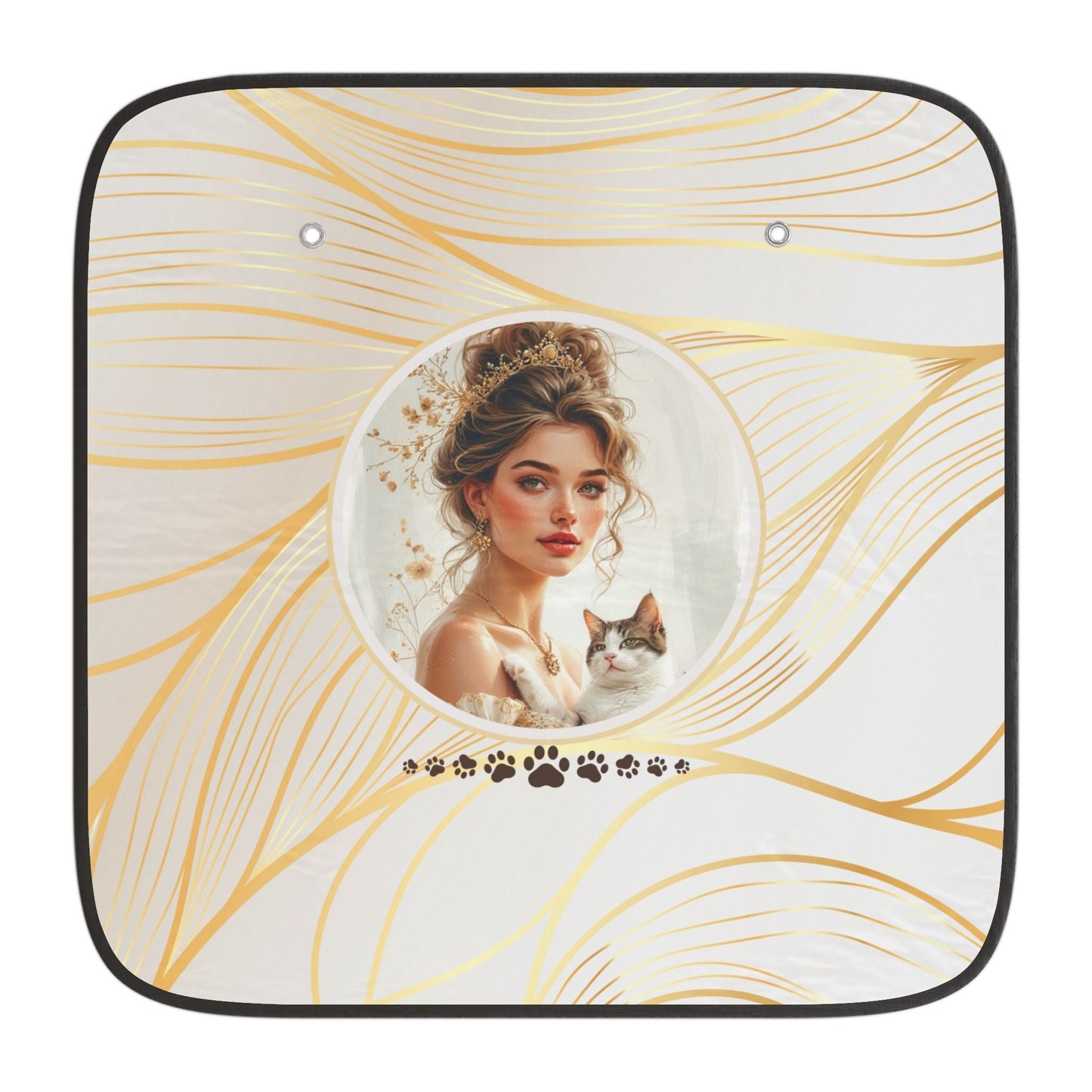 Elegant Cat Lady Car Sun Shades