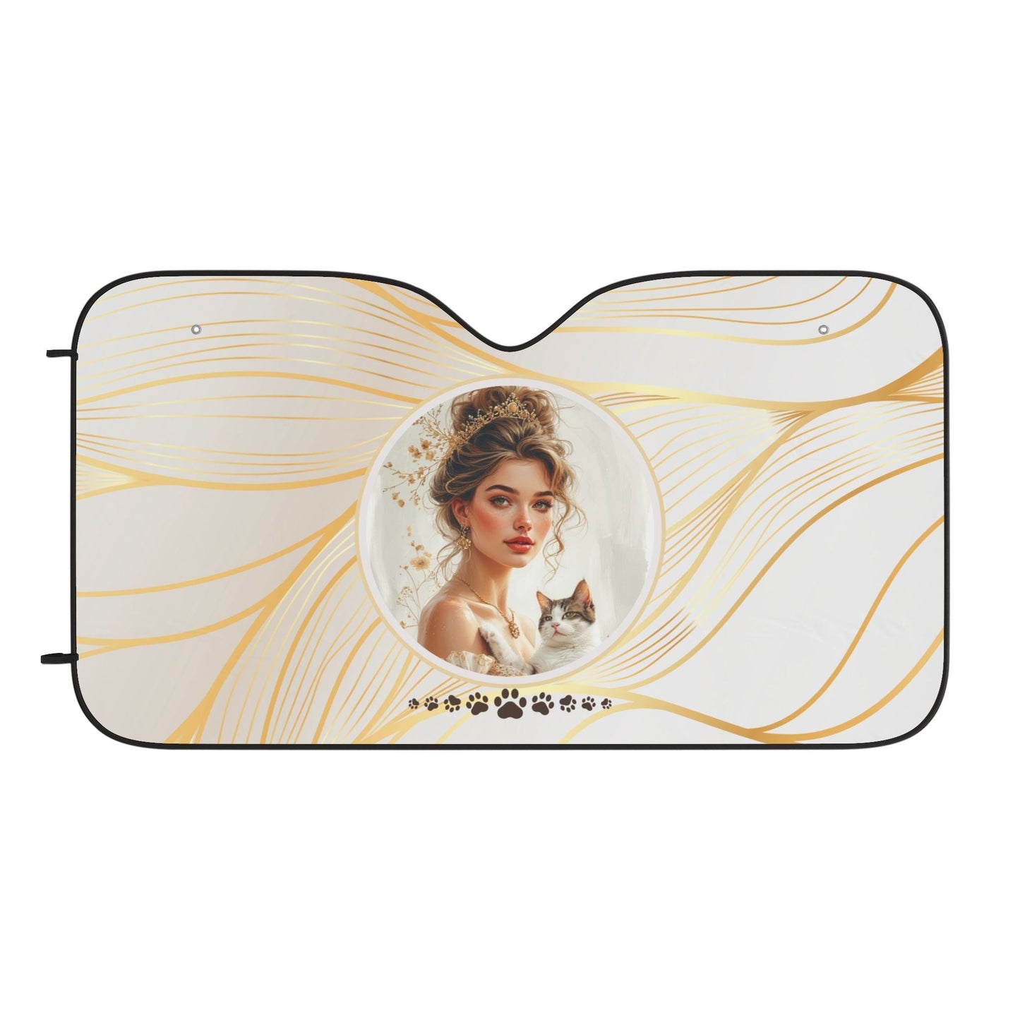 Elegant Cat Lady Car Sun Shades