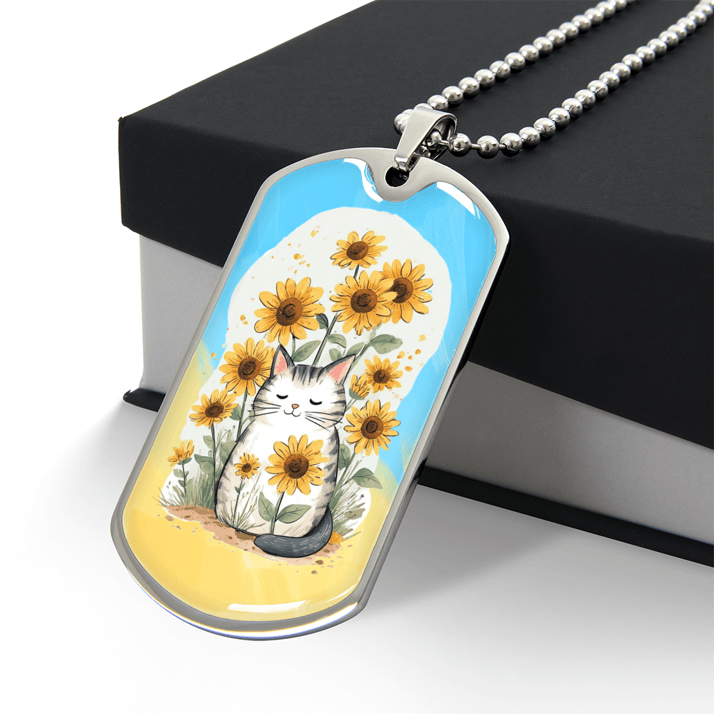 Sunflower Kitty Necklace