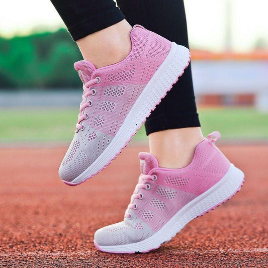 Super Light Sneakers For Women Vulcanize Sport Walking White Sneakers Women Casual Flats Elegant Soft Walking Shoes Breathable Non Slip Comfortable Sneakers
