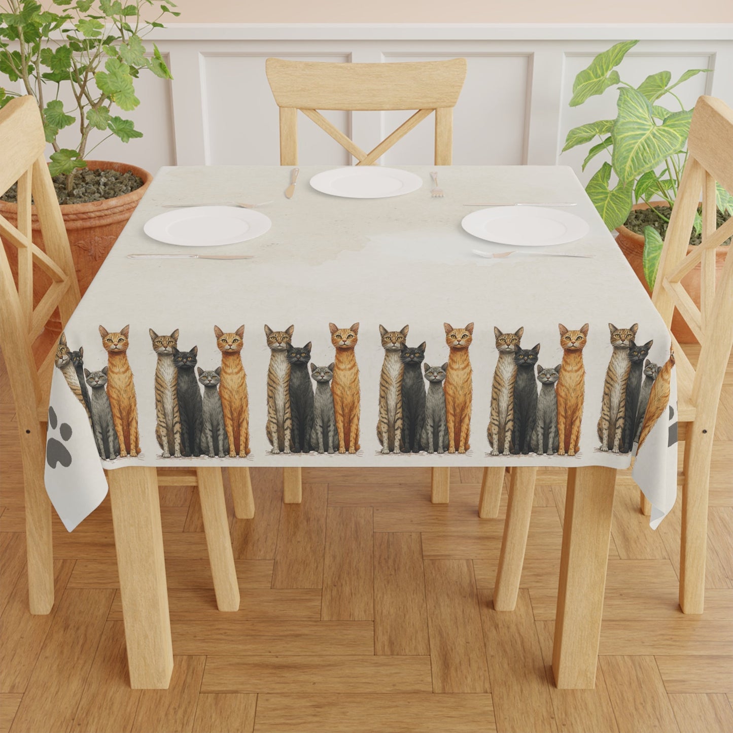 Tall Kitties Tablecloth