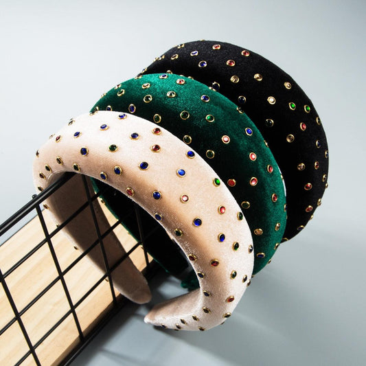 Thicken Padded Hairbands Bezel Turban Women Fashion Western Style New Solid Colors Headbands Girls Accessories Headwear Gorgeous Hair Accessories For Women
