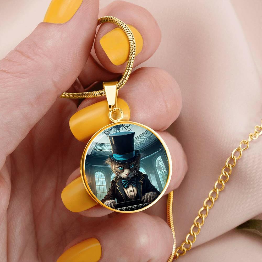 Distinguished Chaos — Dapper Cat Pendant Necklace