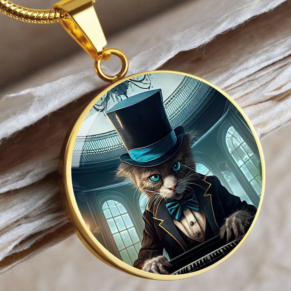 Distinguished Chaos — Dapper Cat Pendant Necklace