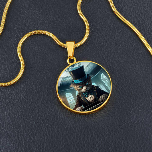 Distinguished Chaos — Dapper Cat Pendant Necklace