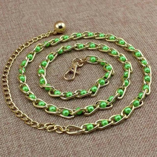 Trendy Heart Shaped Design Body Long Chain Ladies Belts Modern Metal Waist Chain Love Belts For Women