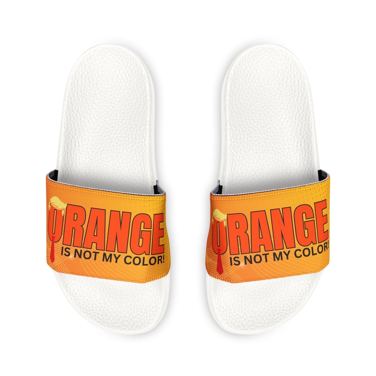 Orange Is Not My Color Sandals | Funny Men’s Slide Sandals