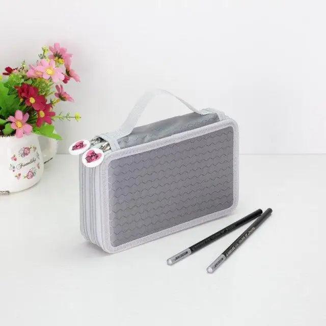 Unique Purple Cute Big 36/48/72 Holes Stationery Students Pencil Case High Quality Large Capacity Pencil Box