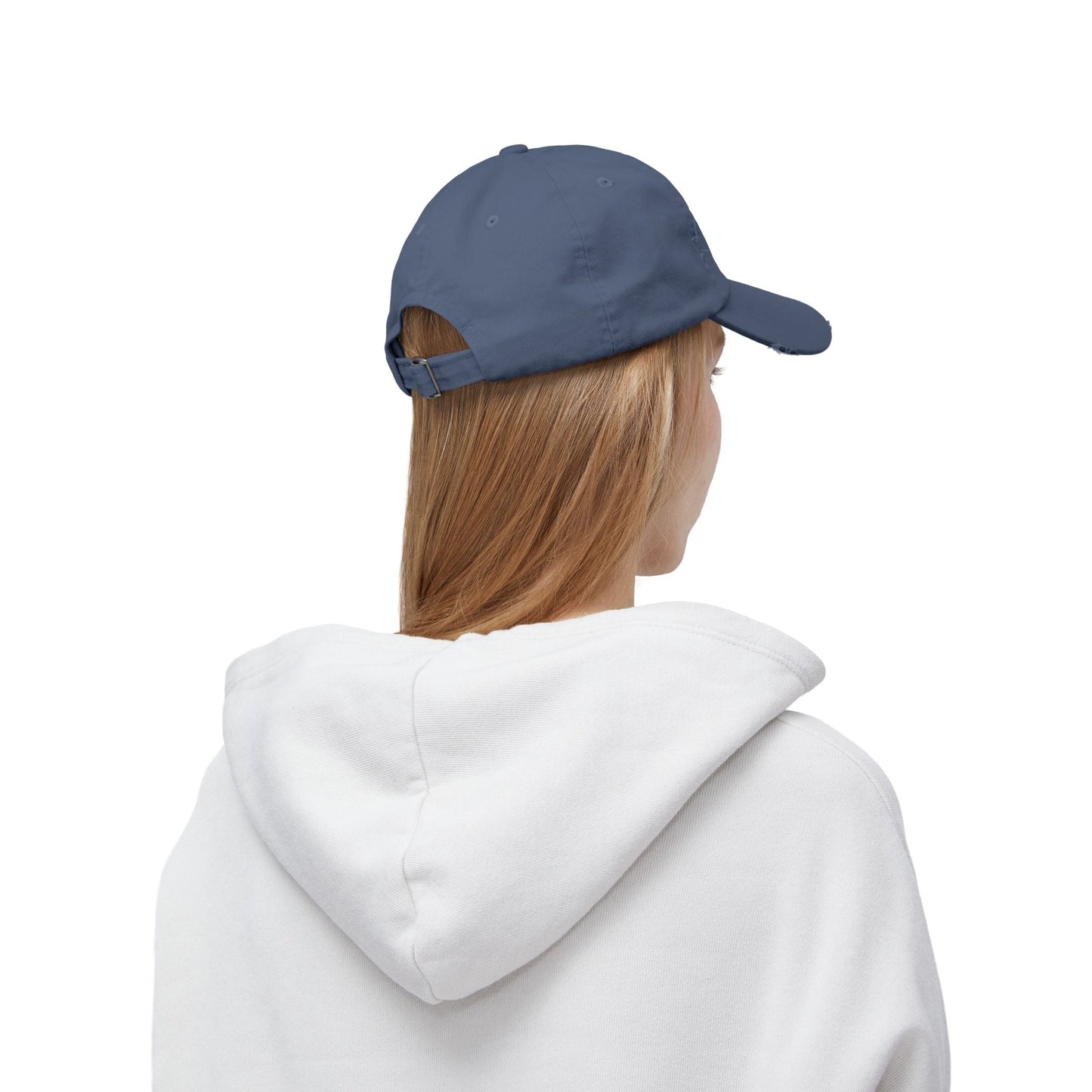 Unisex Distressed Cap - 'Graceful as a Cat' Fun Cat Lover Hat