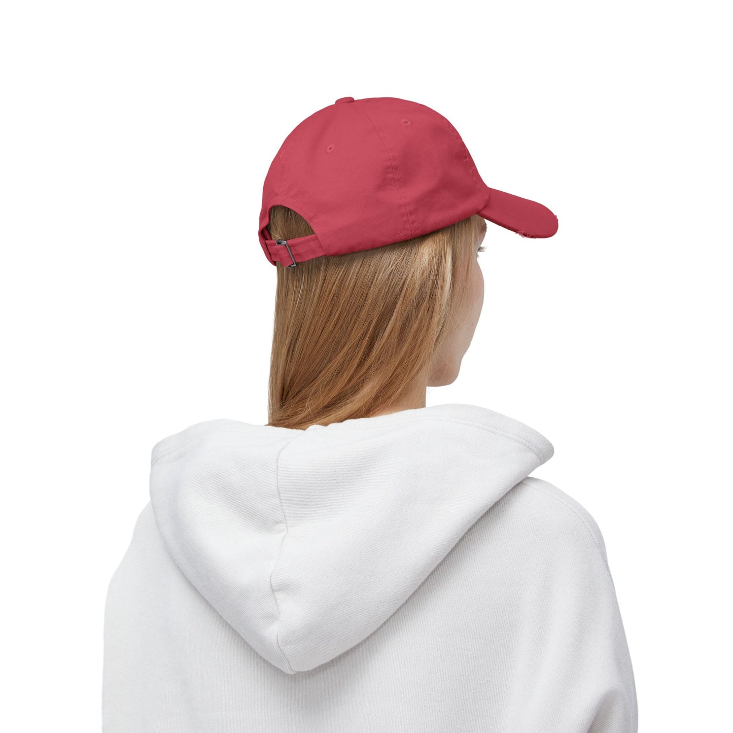Unisex Distressed Cap - 'Graceful as a Cat' Fun Cat Lover Hat