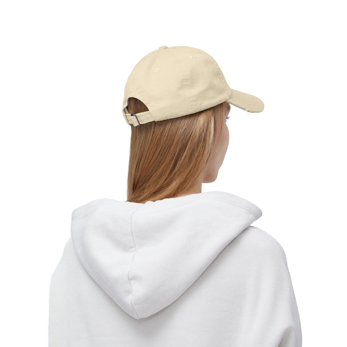 Unisex Distressed Cap - 'Graceful as a Cat' Fun Cat Lover Hat