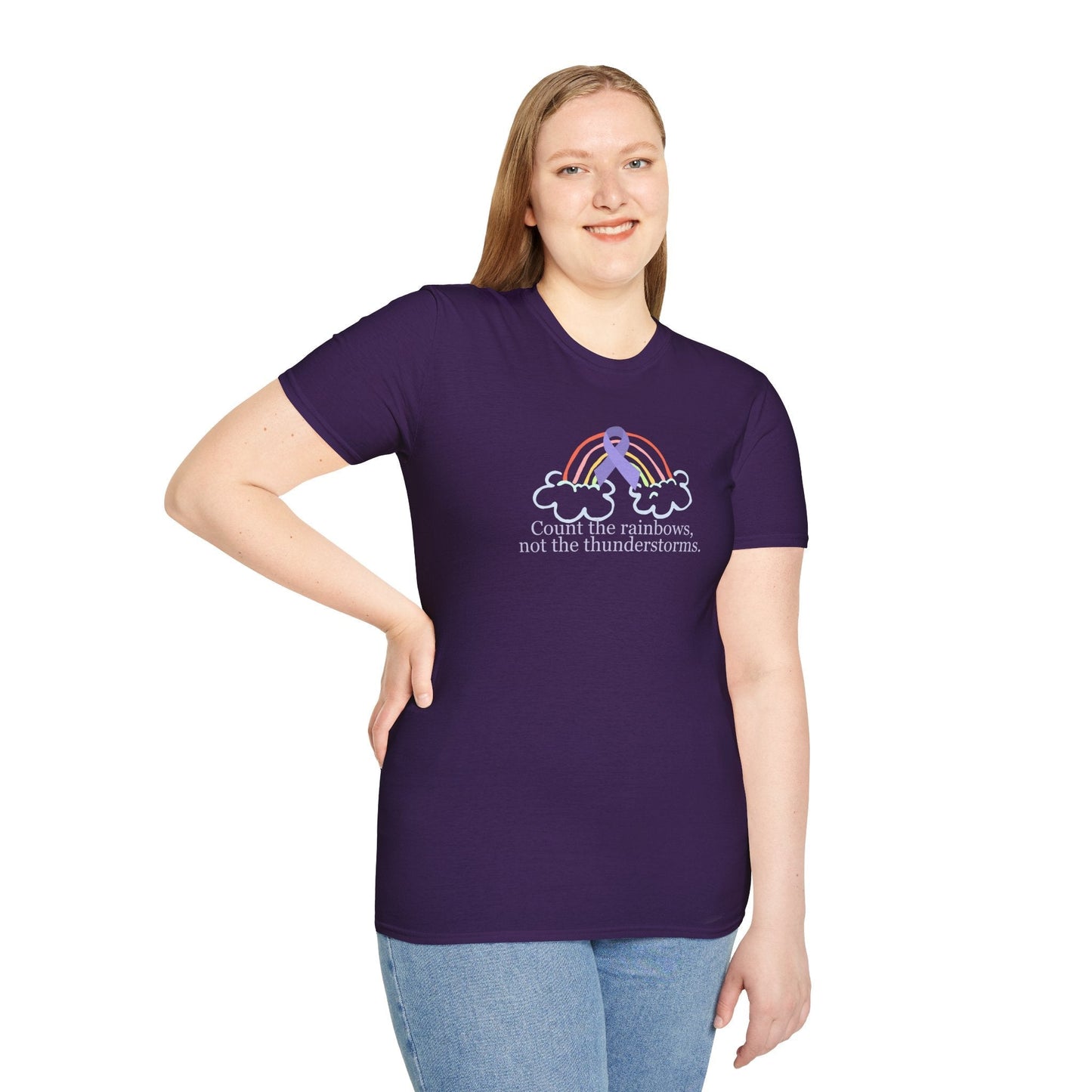 Unisex Softstyle T-Shirt - 'Count the Rainbows' Inspirational Tee