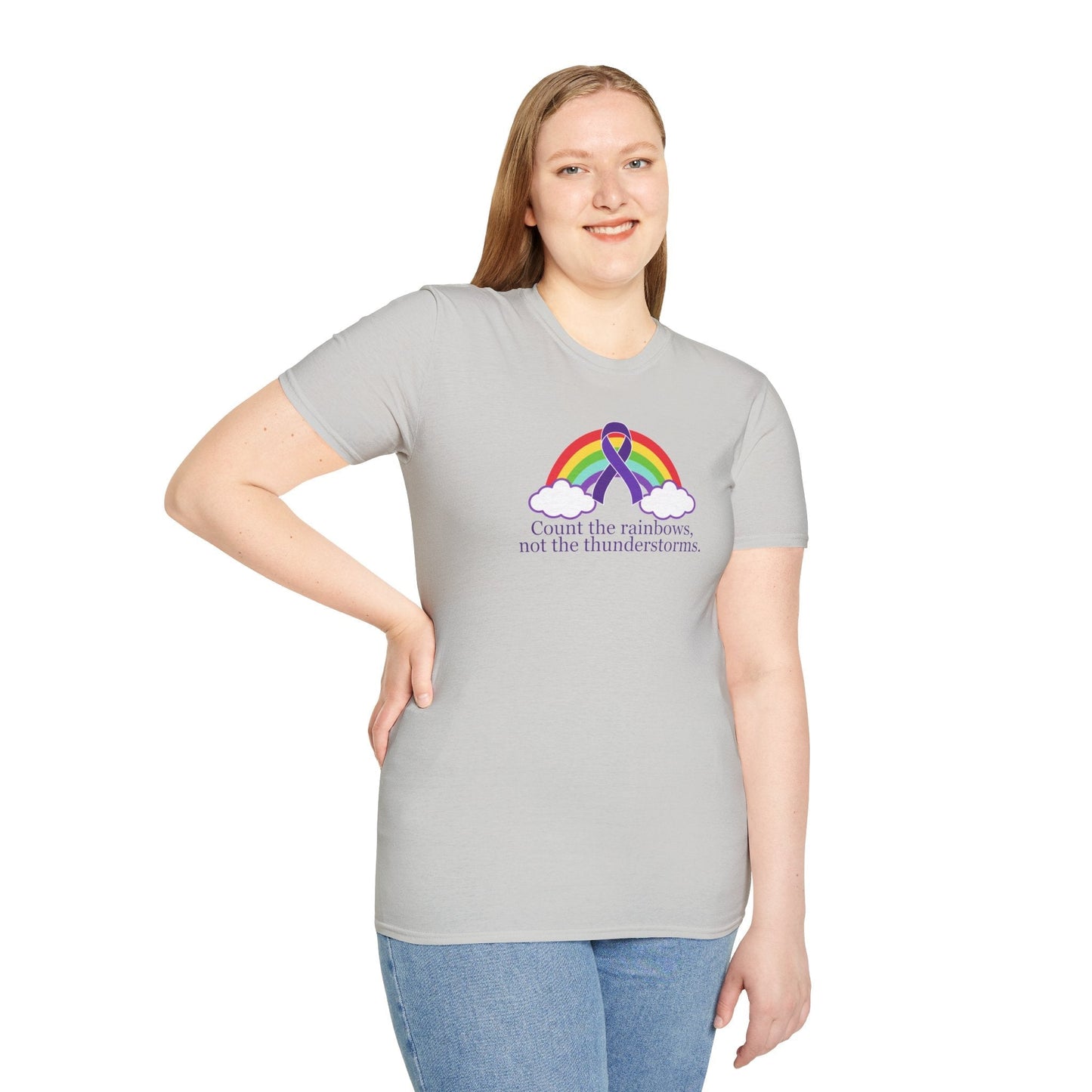Unisex Softstyle T-Shirt - 'Count the Rainbows' Inspirational Tee