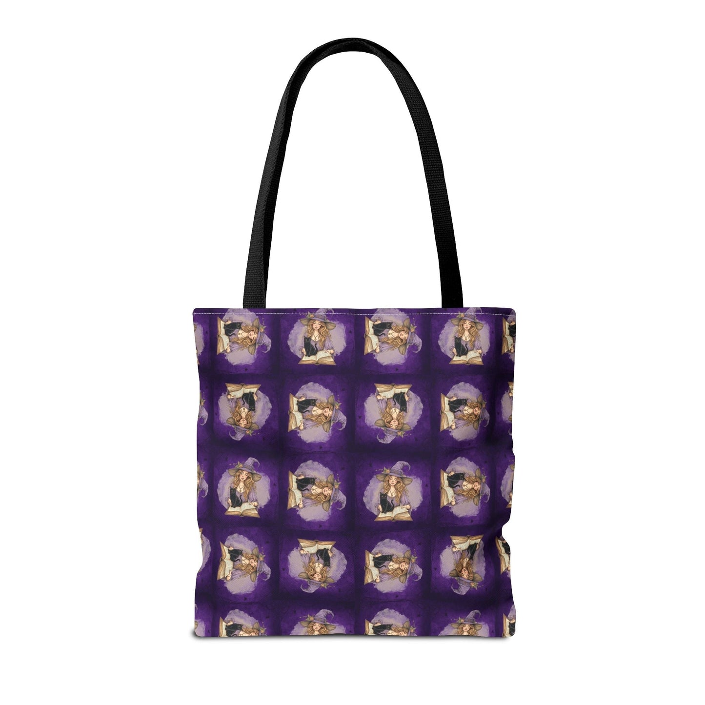 Vibrant Witchy Cat Lady Tote Bag