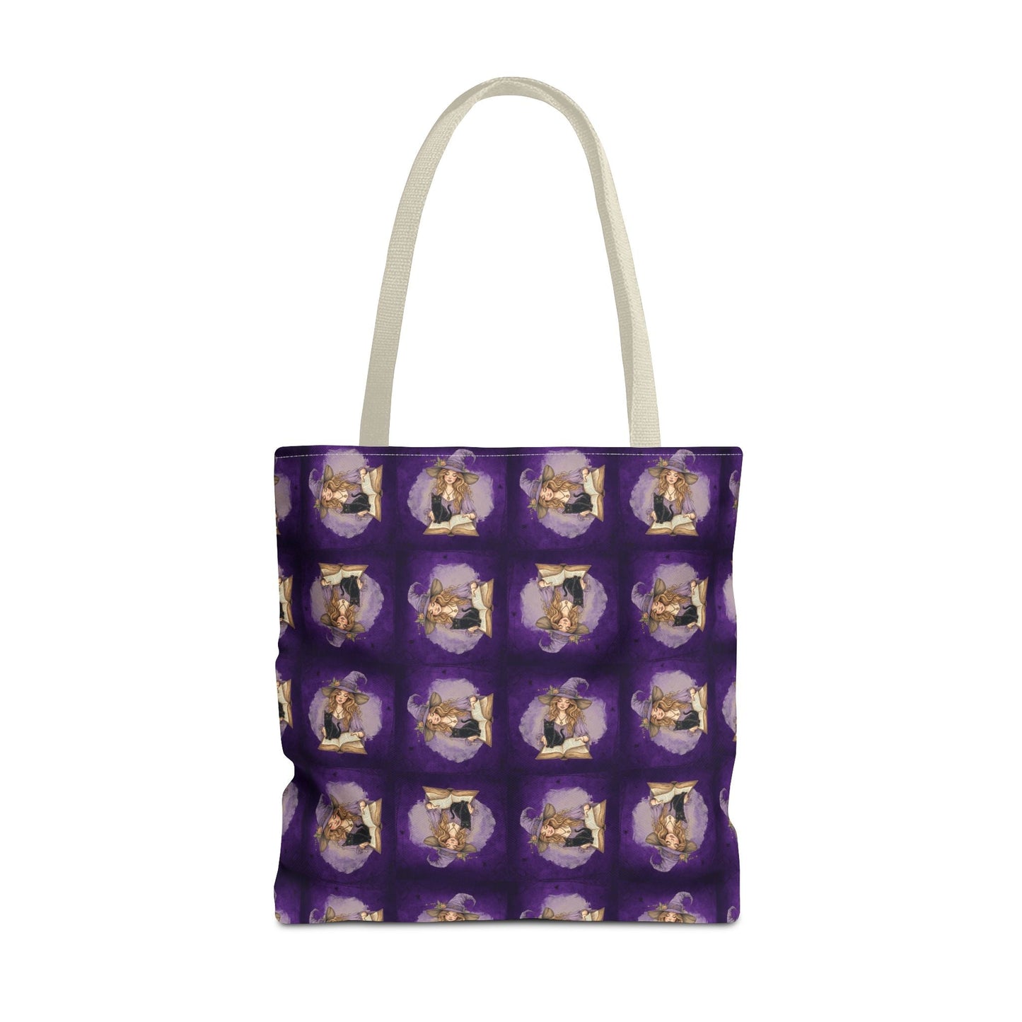 Vibrant Witchy Cat Lady Tote Bag