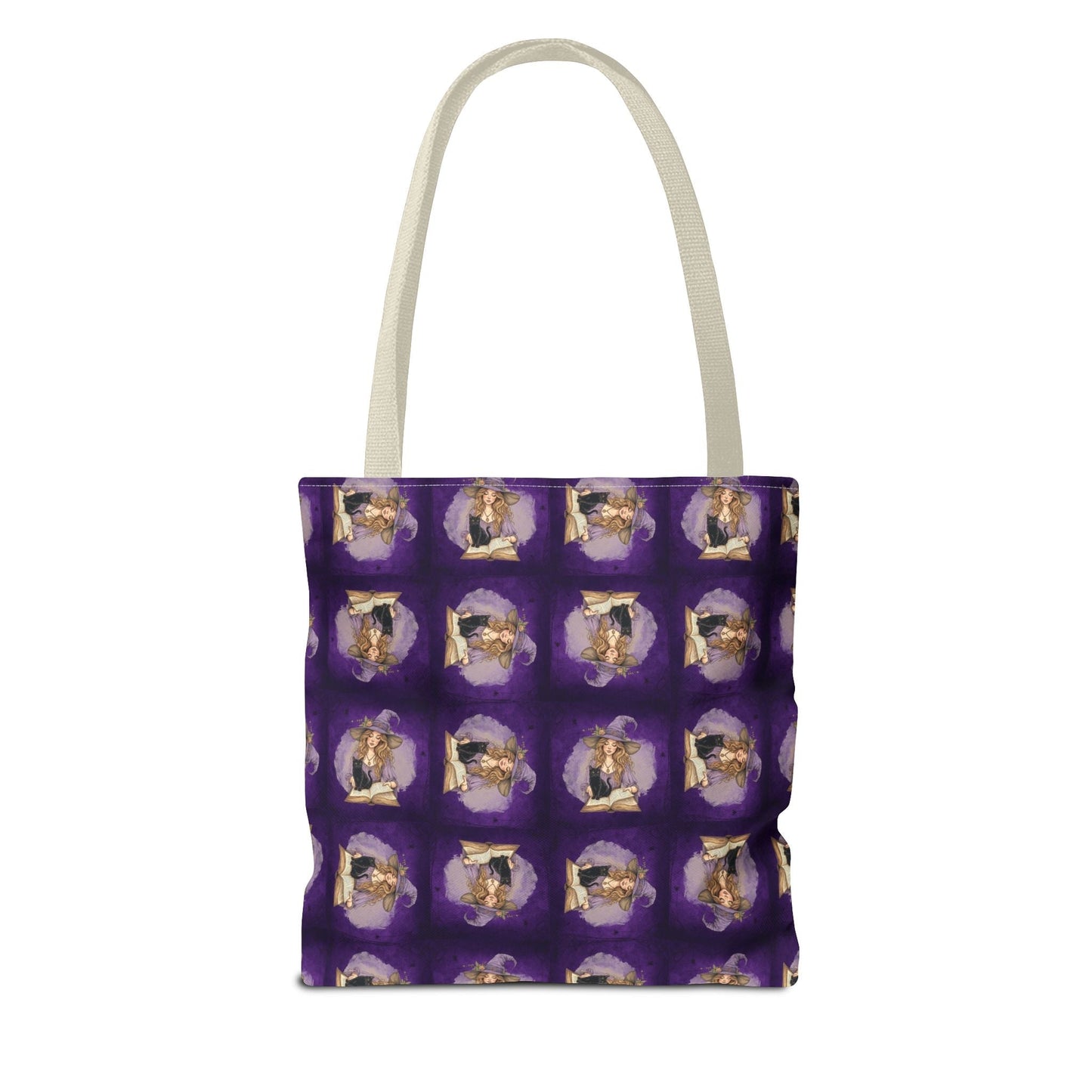 Vibrant Witchy Cat Lady Tote Bag