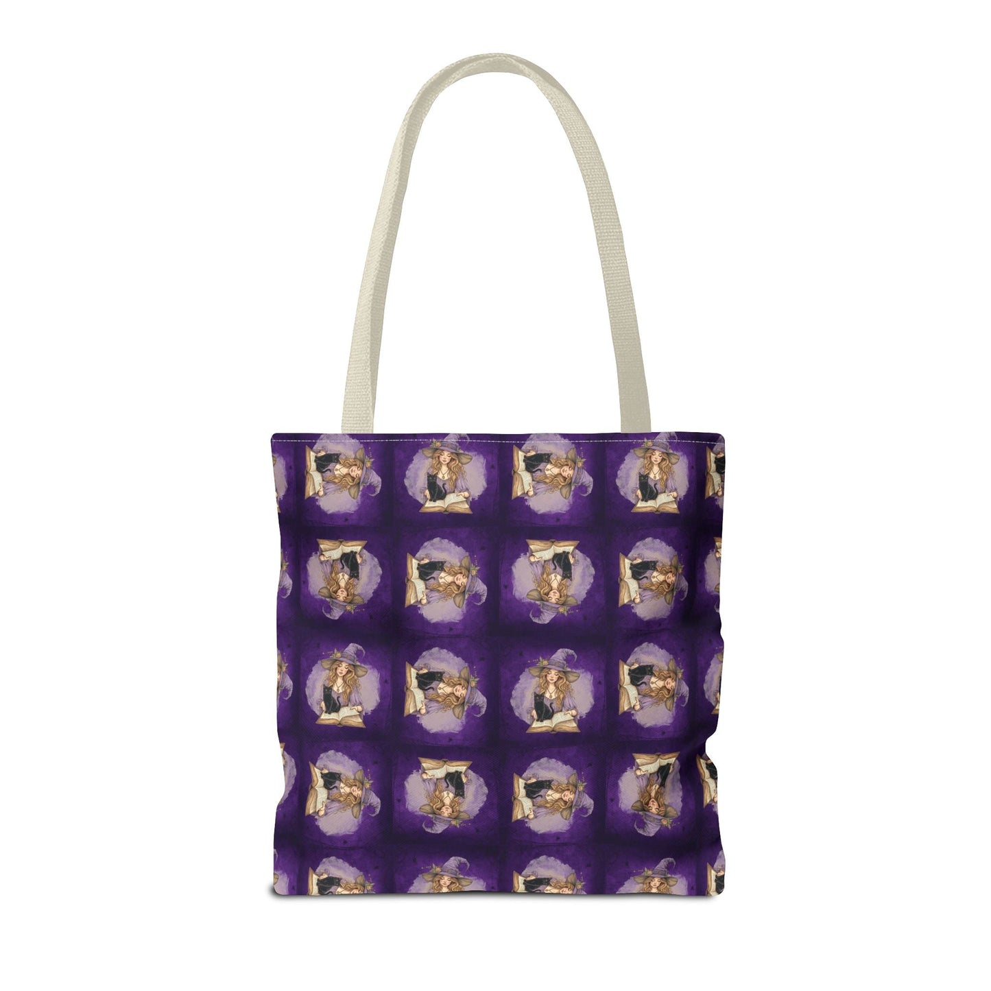 Vibrant Witchy Cat Lady Tote Bag