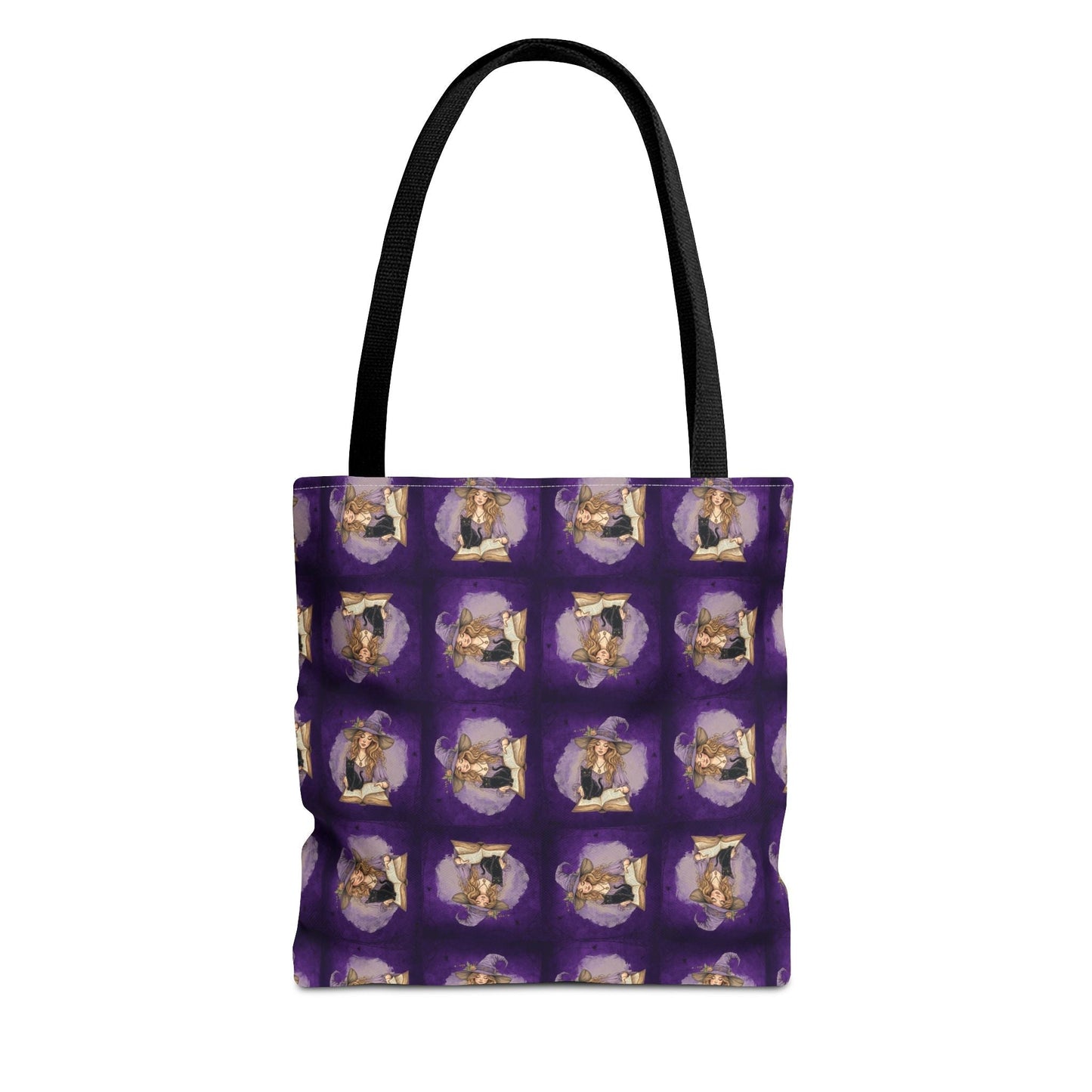 Vibrant Witchy Cat Lady Tote Bag