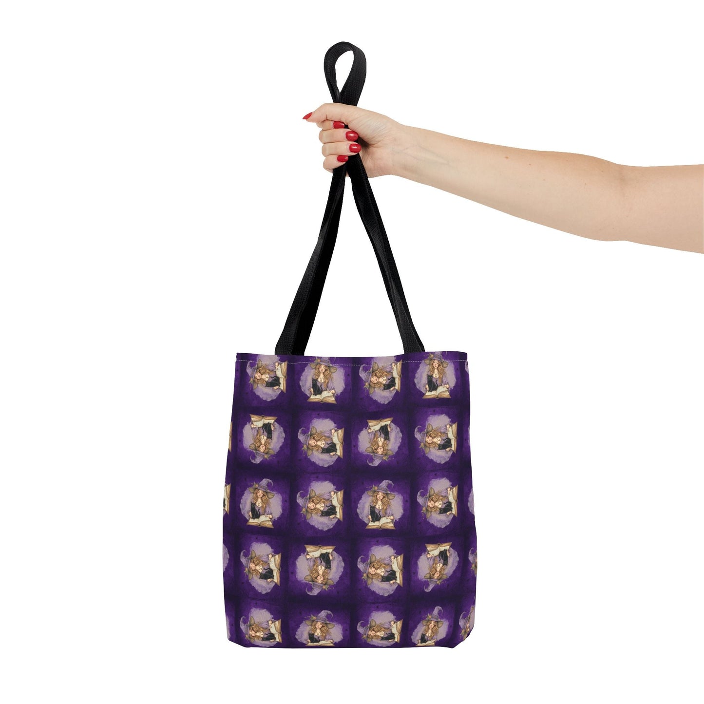 Vibrant Witchy Cat Lady Tote Bag