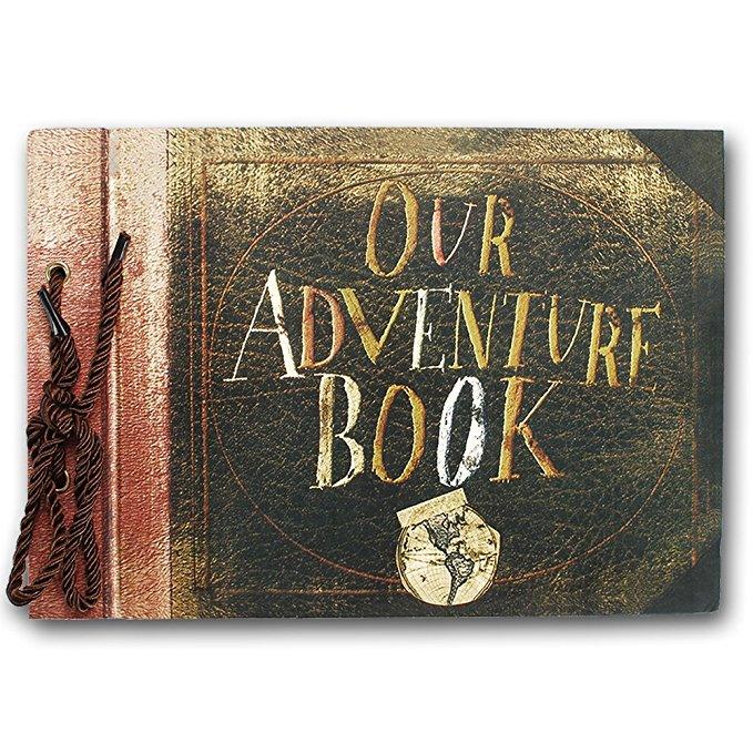 Vintage 20 Pcs 40 Pages Kraft Paper Sheets Card Our My Adventure Book Album Handmade DIY Photo Scrapbook Photo Album Gifts For Scrape book Lovers