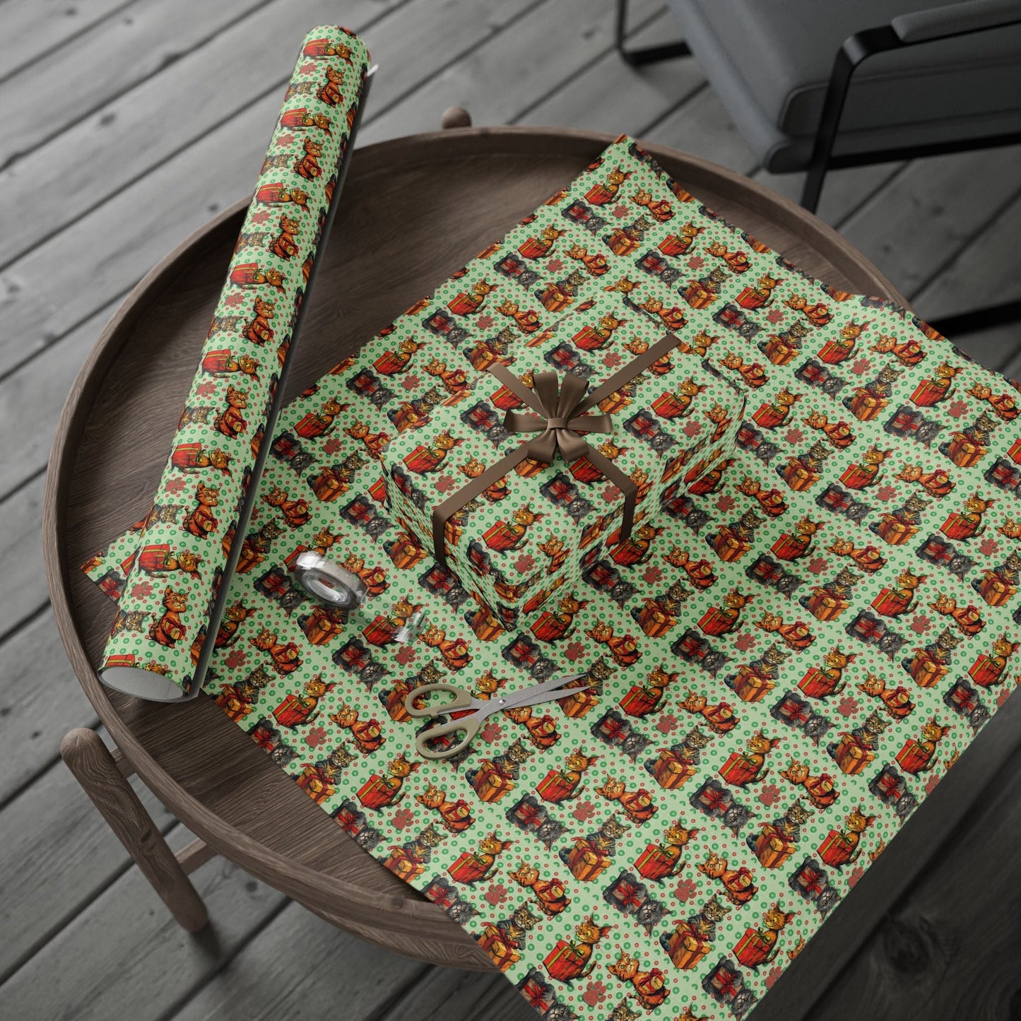 Vintage Cats Christmas Wrapping Paper